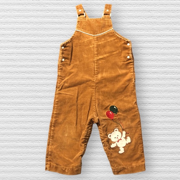 Vintage | Rob Roy | Corduroy | Teddy Bear | Overalls - Picture 1 of 7